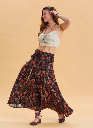 Gipe Waist Tied Floral Authentic Skirt 4500